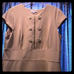 Tan military inspired dress!
